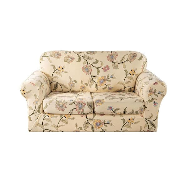 72 in. Printed Seat Cushion Slip Sofa Covers for 2 Cushion (3-Pack)