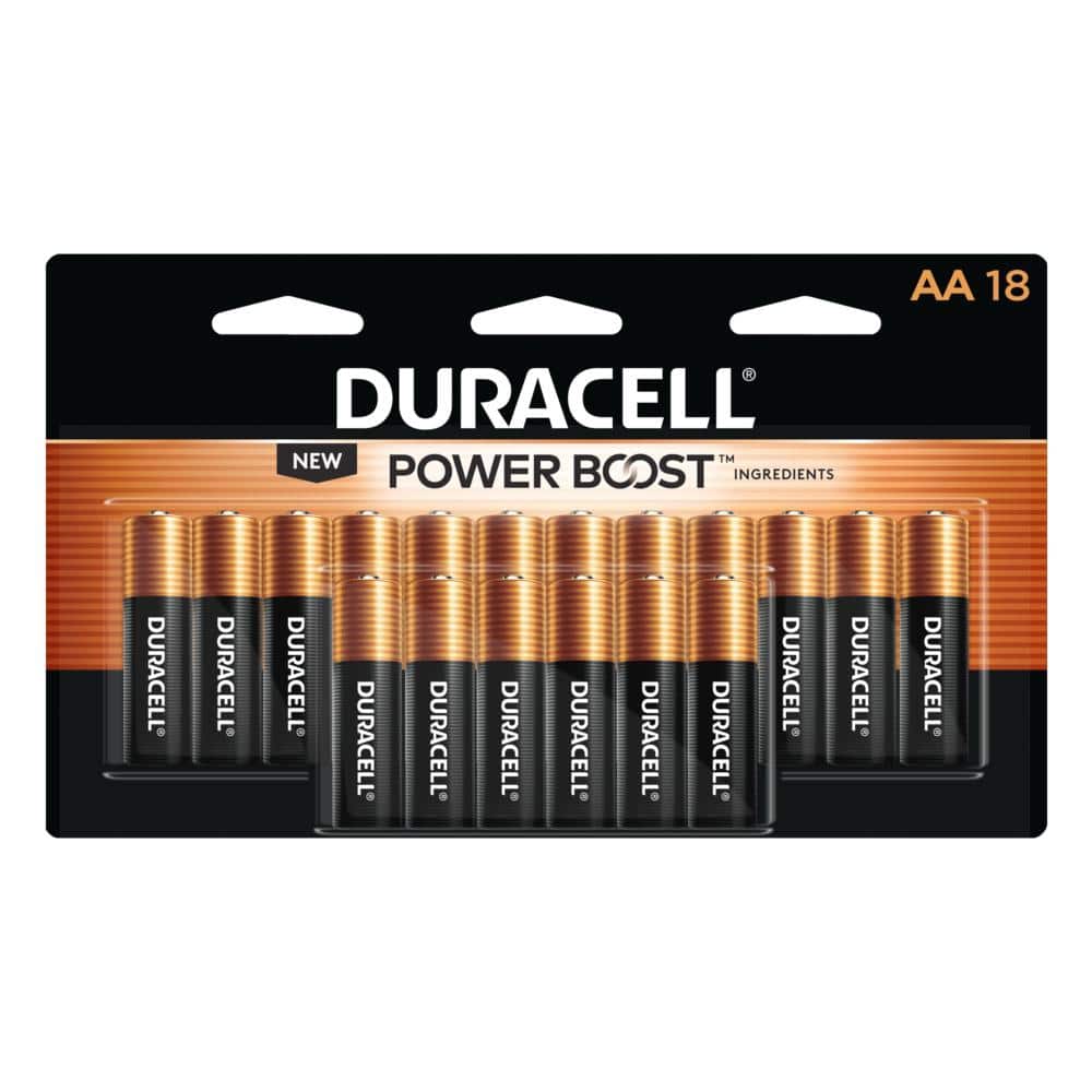 Duracell Coppertop Alkaline AA Battery Double A Batteries, (18-pack)  004133303622 - The Home Depot