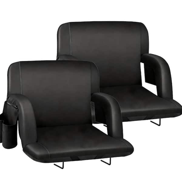 SUKLOM 2PK Stadium Seat with Back Support, Foldable Reclining