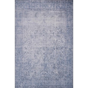 Loren Slate 2 ft. 3 in. x 3 ft. 9 in. Distressed Bohemian Printed Area Rug