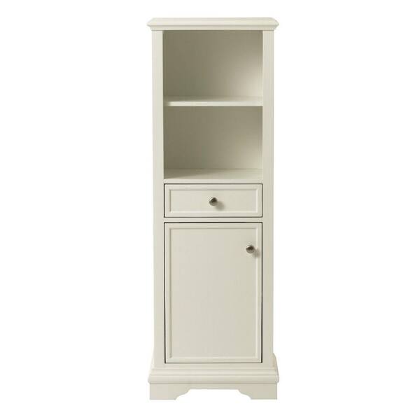 Home Decorators Collection Belvedere 18 in. W x 52-1/2 in. H x 14 in. D Bathroom Linen Storage Cabinet in White