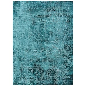 Chantille ACN559 Teal 10 ft. x 14 ft. Machine Washable Indoor/Outdoor Geometric Area Rug