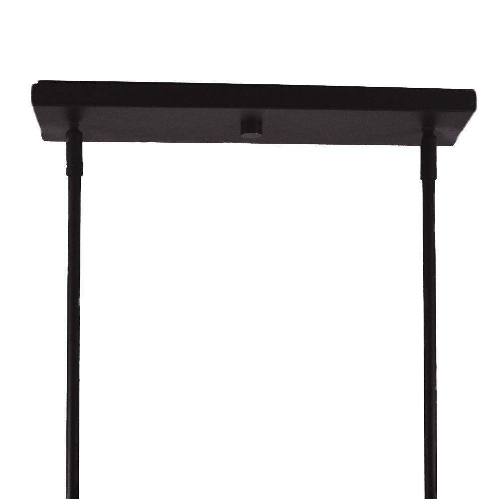 Eastwood II 28.5" Rubbed Oil Bronze Industrial Island Pendant with Clear Glass