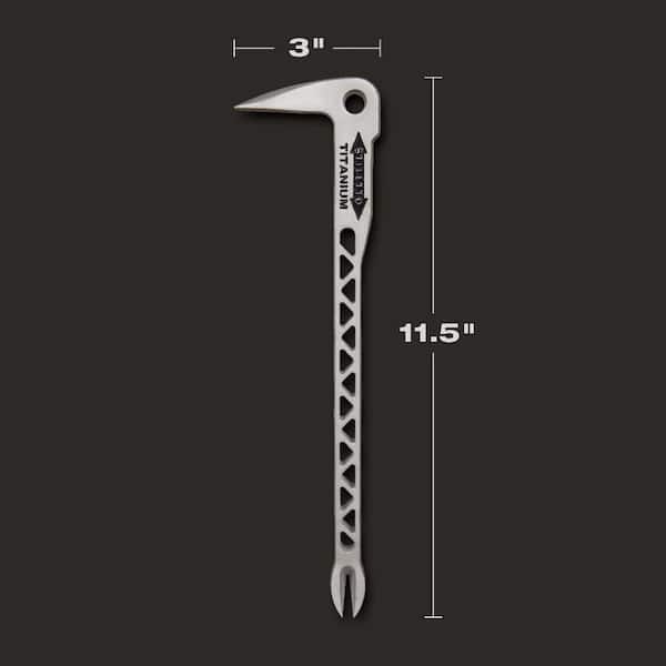Stiletto - 12 in. Titanium Clawbar Nail Puller with Dimpler