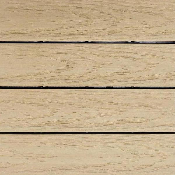 UltraShield Naturale 1 ft. x 1 ft. Quick Deck Outdoor Composite Deck Tile in Japanese Cedar (10 sq. ft. Per Box)