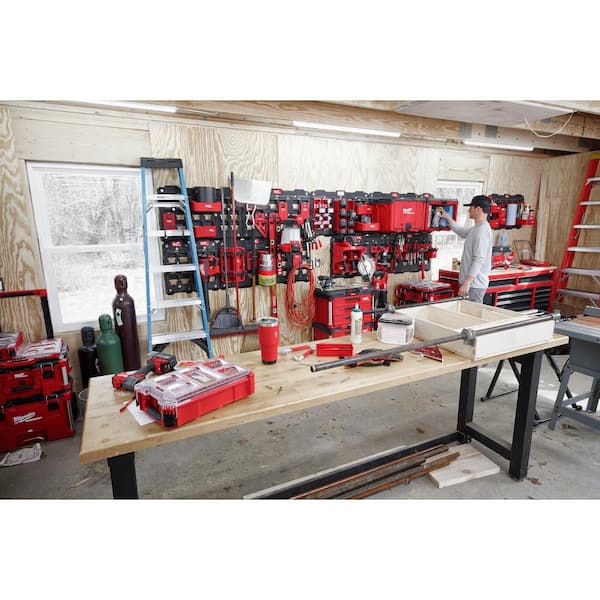 Dault Hanger 3 Pack Heavy Duty Garage Storage Hooks | Milwaukee M18 Fuel Quik-Lok Attachments | Power Tool Holder Hangers for Garage & Basement 