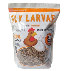 30 Oz Poultry Protein-Rich Snack from Dried Black Soldier Fly Larvae 100% Natural - No Additives or Preservatives (3-Pk)