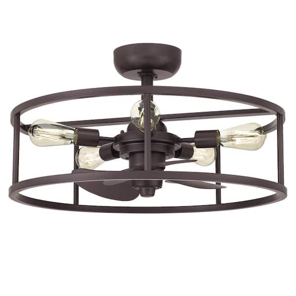New Harbor 23.75 in. Western Bronze Fan with Light