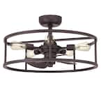 New Harbor 23.75 in. Western Bronze Fan with Light