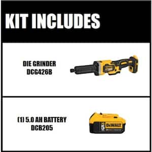 20-Volt MAX Cordless Brushless 1-1/2 in. Variable Speed Die Grinder with (1) 20-Volt 5.0Ah Battery