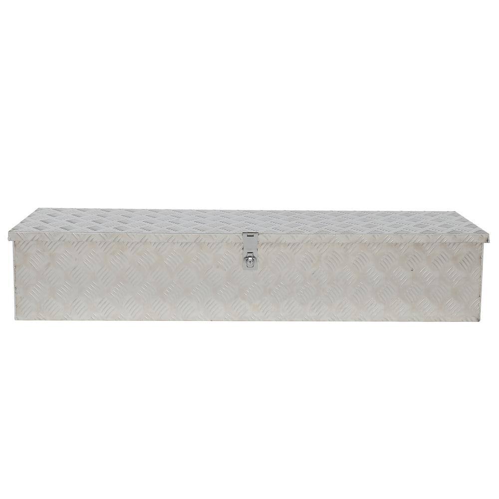 49 in. Silver Diamond Plate Aluminum Underbody Truck Tool Box with Keys price history on PriceWatchPro
