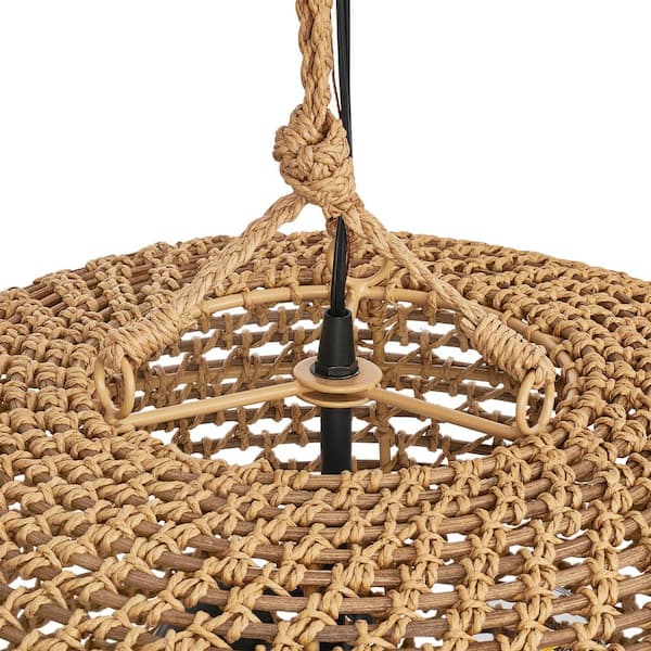 Lac Du Bonnet 17.75 Inch Pendant Black and Tan Yarn Finish - Kingdom  Lighting USA