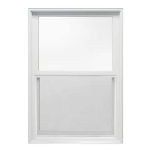 25.375 in. x 36 in. W-2500 Series White Painted Clad Wood Double Hung Window w/ Natural Interior and Screen