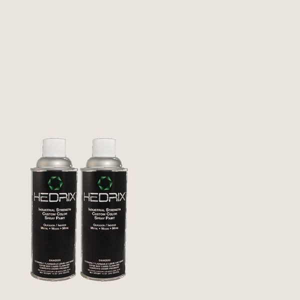 Hedrix 11 oz. Match of 3B44-1 White Silence Semi-Gloss Custom Spray Paint (2-Pack)
