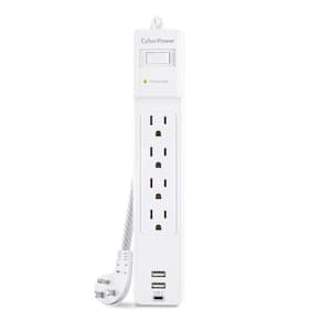 5 ft. 2 USB-A, 1 USB-C 1500J 4-Outlet Surge Protector