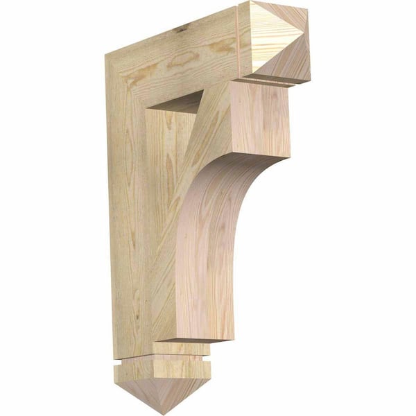 Ekena Millwork 6 in. x 32 in. x 24 in. Douglas Fir Westlake Arts and Crafts Rough Sawn Bracket