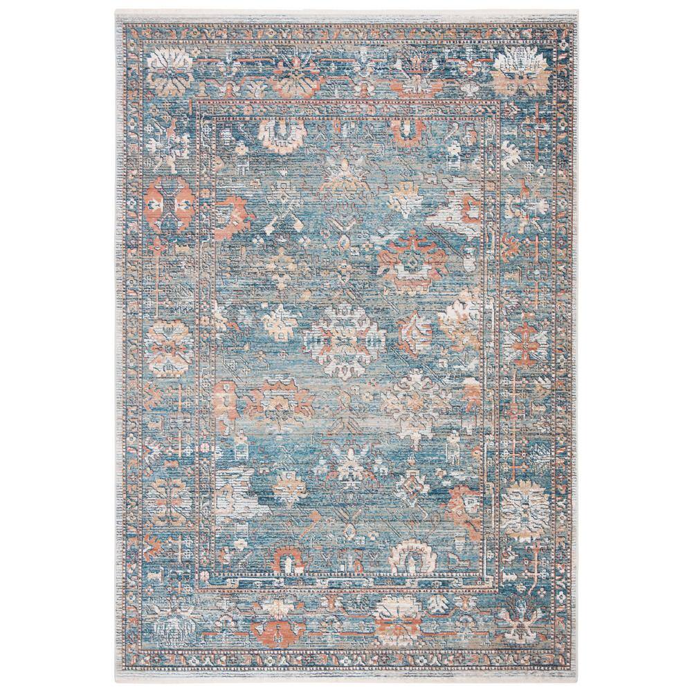 SAFAVIEH Victoria Blue/Ivory 8 ft. x 10 ft. Border Area Rug VIC905M8