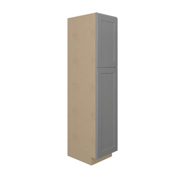 Cumberland Recessed 15 in. W x 96 in. H x 24 in. D Plywood Assembled Pantry Cabinet in Painted Stratus
