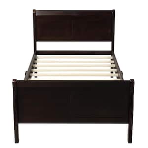 Espresso Twin Wood Platform Bed