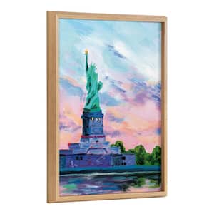 Blake 24 in. x 18 in. Lady Liberty by Rachel Christopoulos Framed Wooden Wall Art