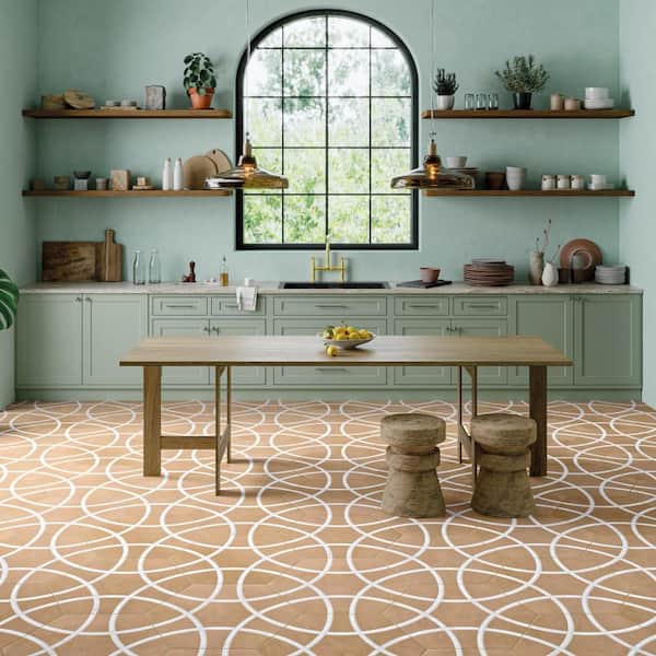 Bari Hex Terra Deco 11 in. x 13 in. Porcelain Floor and Wall Tile (10.92 sq. ft. /Case)