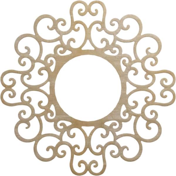 Ekena Millwork 0.25 in. x 40 in. x 40 in. Wood Medallion Moulding