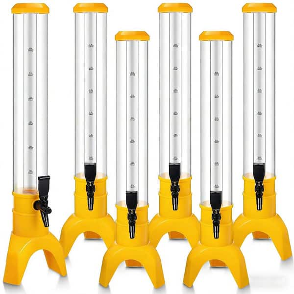 Yellow Vibrant 0.8 Gal. PC & ABS Beverage Tower with Stable Stand