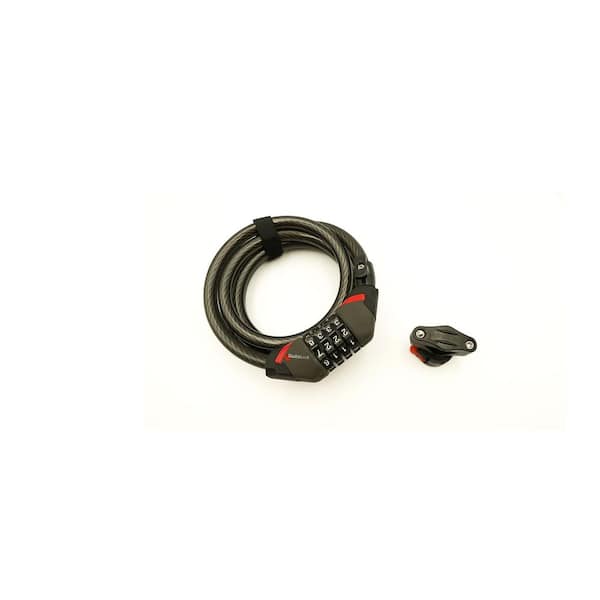 Bobcat 6 ft. x 1/2 in. Coiled Combination Cable Lock