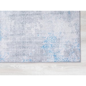 Boho Patio Blue 8 ft. x 10 ft. Rectangle Residential Indoor/Outdoor Area Rug