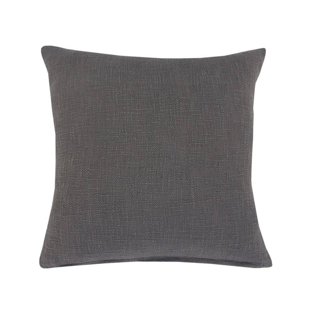 Gray Tufted Square Throw Pillow, 20" x 20"