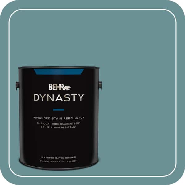 BEHR DYNASTY 1 gal. #T15-16 Blue Clay Satin Enamel Interior Stain ...