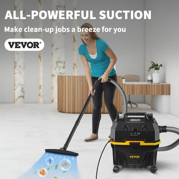 Wet Dry Vac, 4 Gallon, 5 Peak HP, 3 in 1 outlet Shop Vacuum with Blowing Function