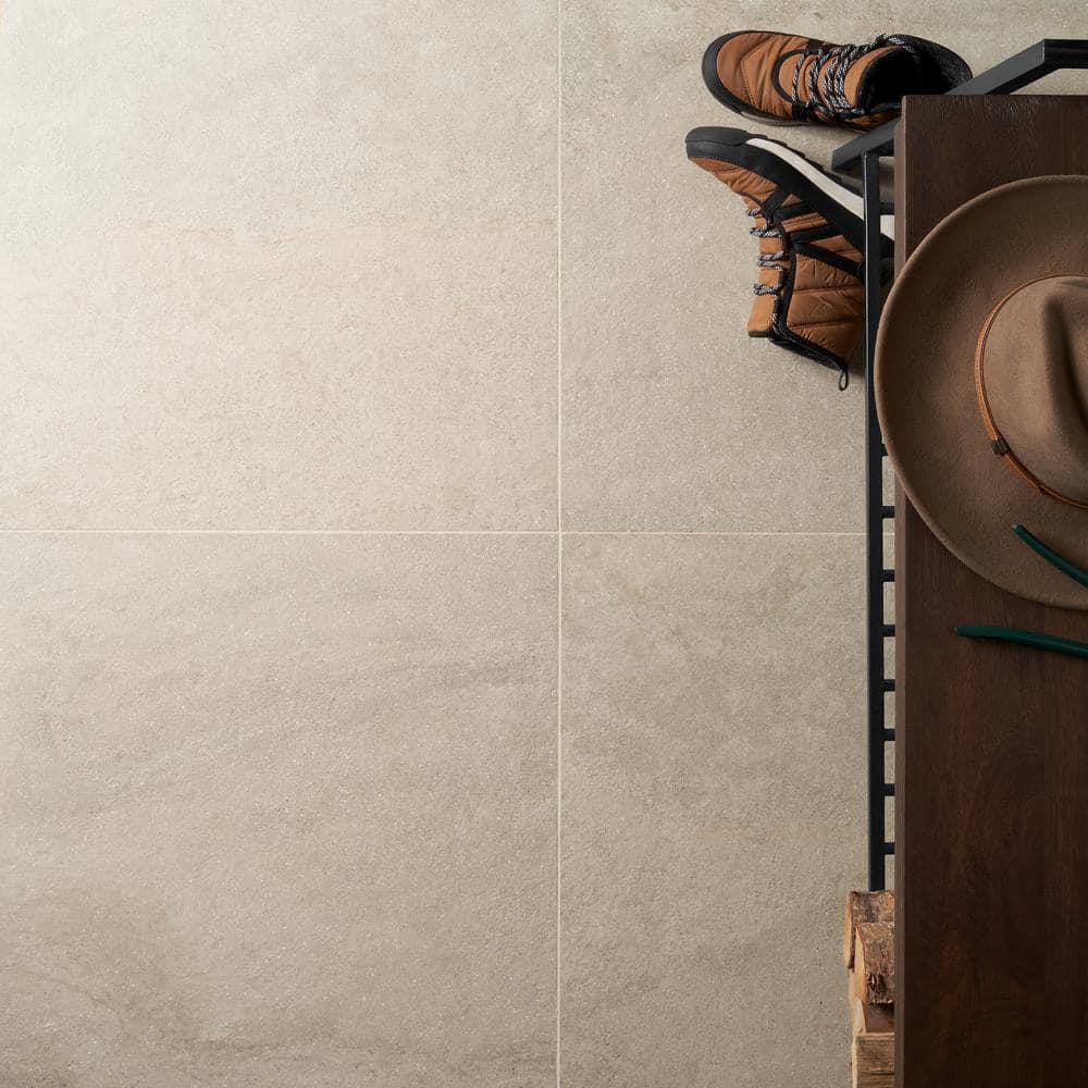 District 24'' x 24'' Beige Matte Porcelain Floor and Wall Tile