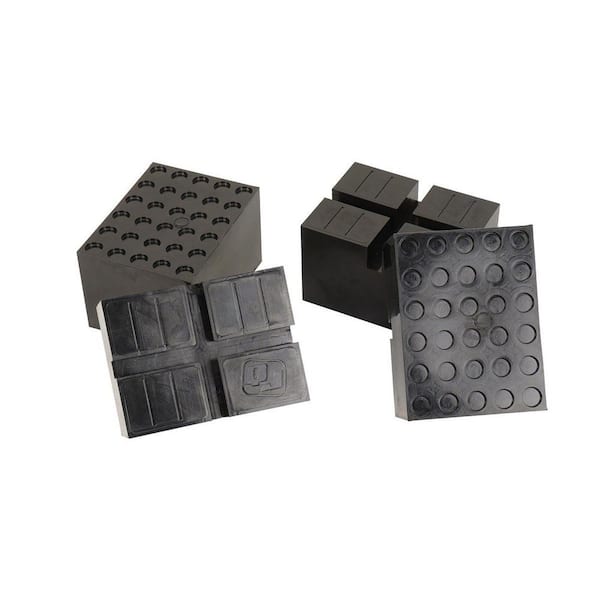 3 Tall Solid Rubber Stack Blocks for Any Auto Lift or Rolling Jack - Set  of 2