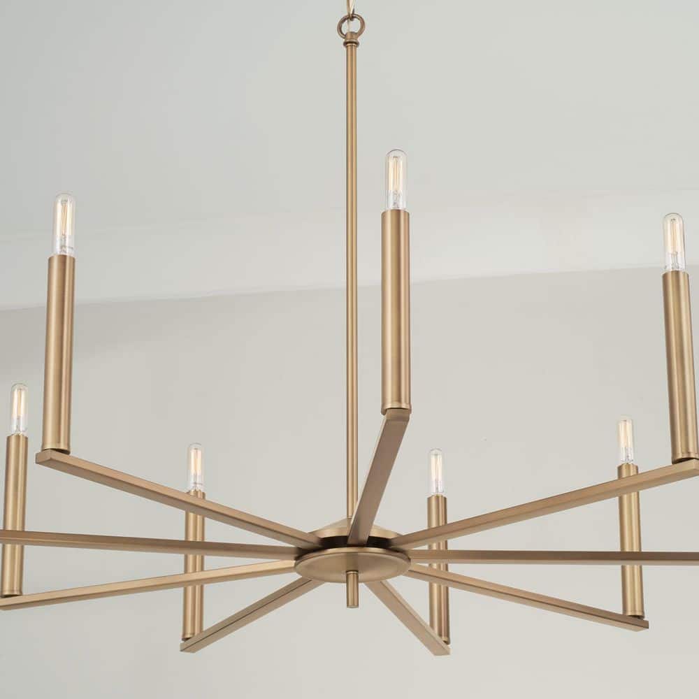 Portman 9-Light Aged Brass Candle Style Chandelier