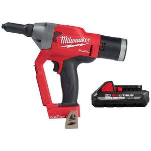 M18 FUEL ONE-KEY 18-Volt Lithium-Ion Cordless Rivet Tool w/3.0 ah Battery