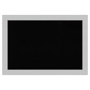 Shiplap White Wood Framed Black Corkboard 40 in. x 28 in. Bulletin Board Memo Board