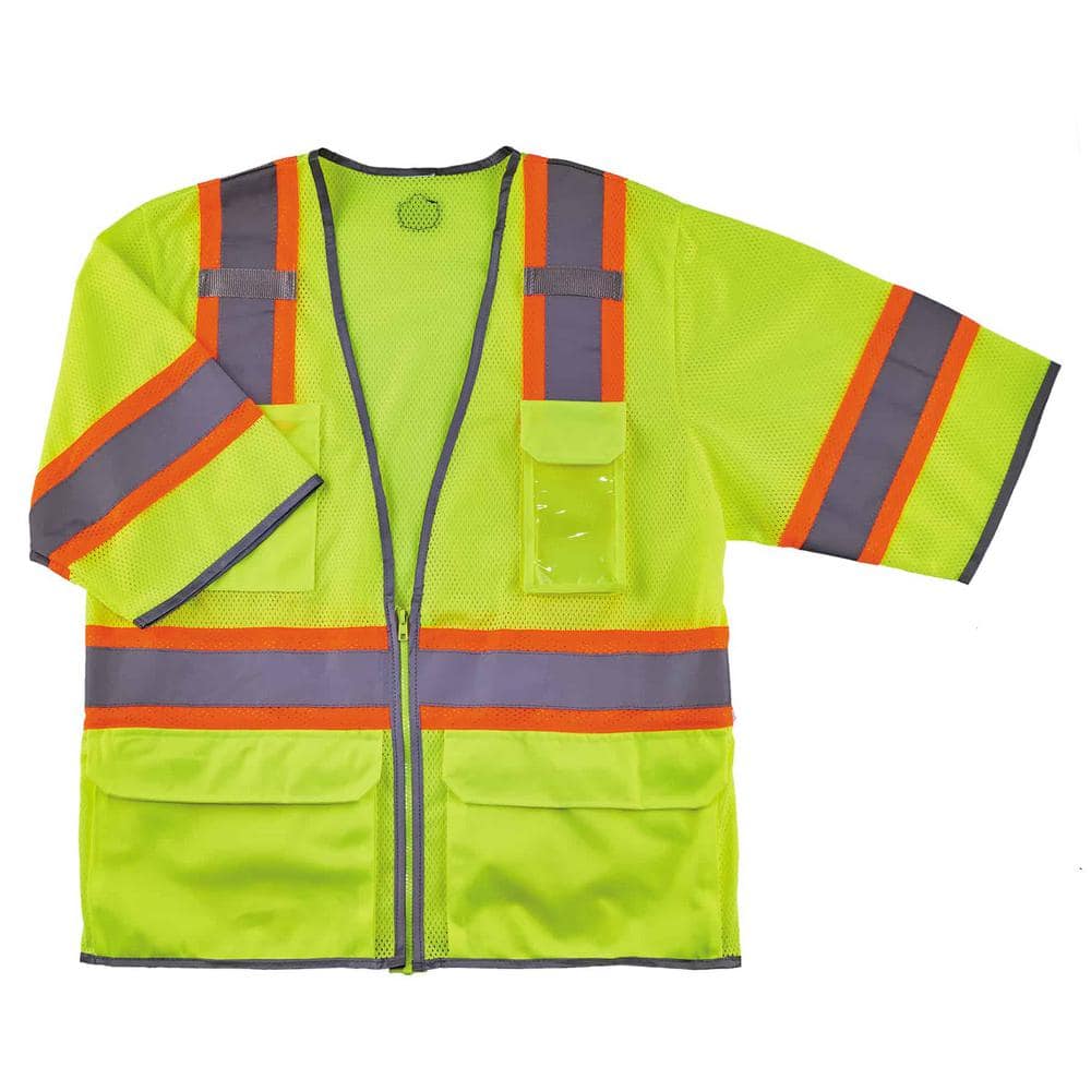GLoWEAR 4XL/5XL Lime Hi-Vis 2-Tone Hi-Vis Class 3 Surveyor Vest price history on PriceWatchPro