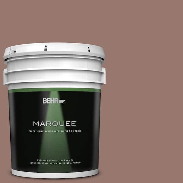 BEHR MARQUEE 5 gal. #N160-5 Chocolate Delight Semi-Gloss Enamel Exterior Paint & Primer