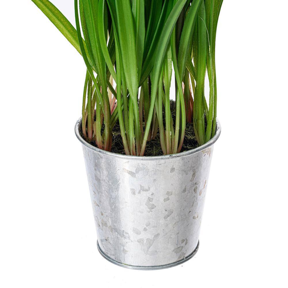 10.5" Assorted Artificial Tulips in Metal Pots Set