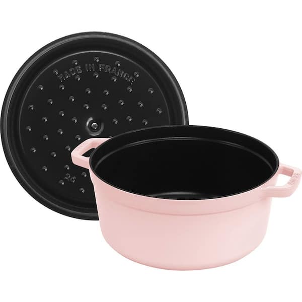 STAUB Cast Iron 7-qt Round Enameled Cast Iron Dutch Oven - Peony