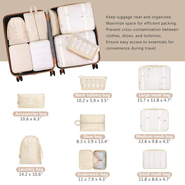 Merax 6 or more Bags 10Piece Brown ABS Hardshell Dual Spinner 20