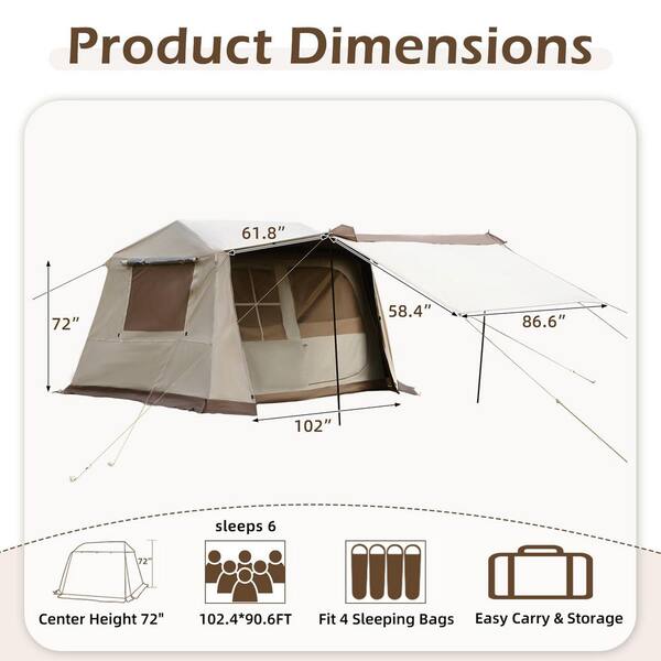 DSNAPE Ti Series 2-5 Person Instant Tent with Full Rainfly