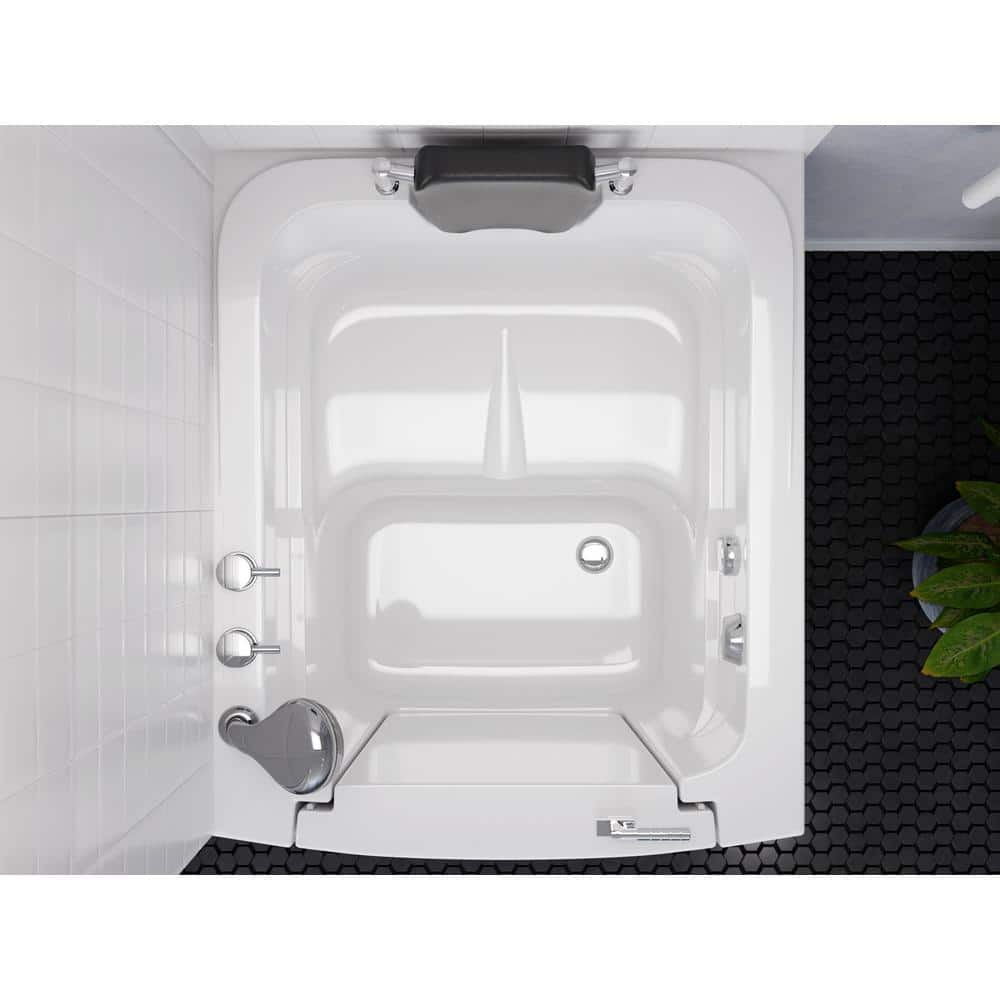 Durango White Fiberglass Walk-In Soaking Bathtub with Left Hand Door