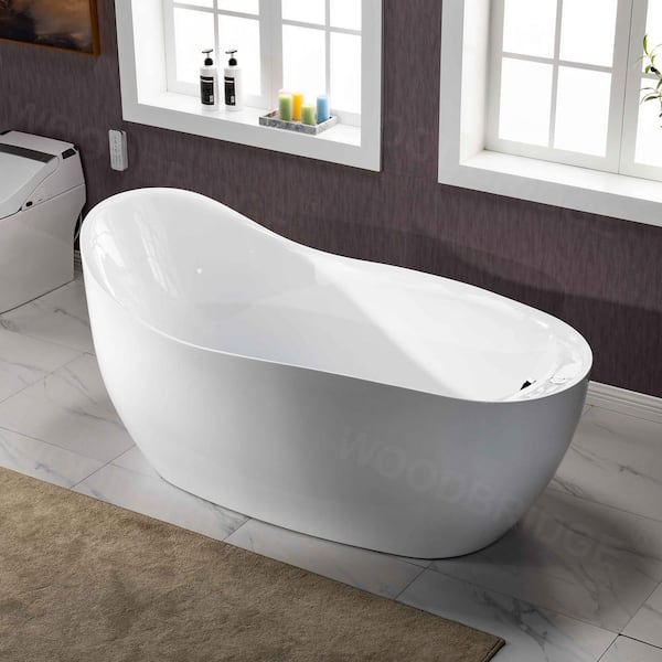 Reviews for WOODBRIDGE Modena 67 in. Acrylic Freestanding Single