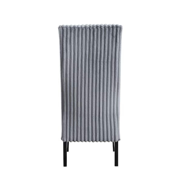 Acme Furniture Kini Gray/Black Fabric Side Chair (Set of 2