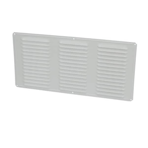 Air Vent 16 in. x 8 in. Rectangular White Screen Included Aluminum Soffit Vent