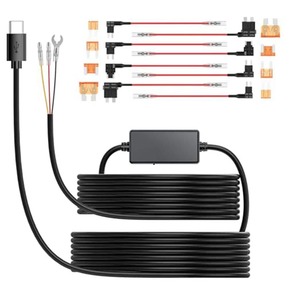 phyfalip 11.5 ft. Type-C USB 12-Volt 24-Volt to 5-Volt Dash