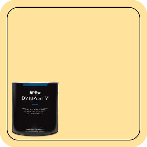 BEHR DYNASTY 1 qt. #P290-3 Roasted Corn Satin Enamel Interior Stain-Blocking Paint and Primer