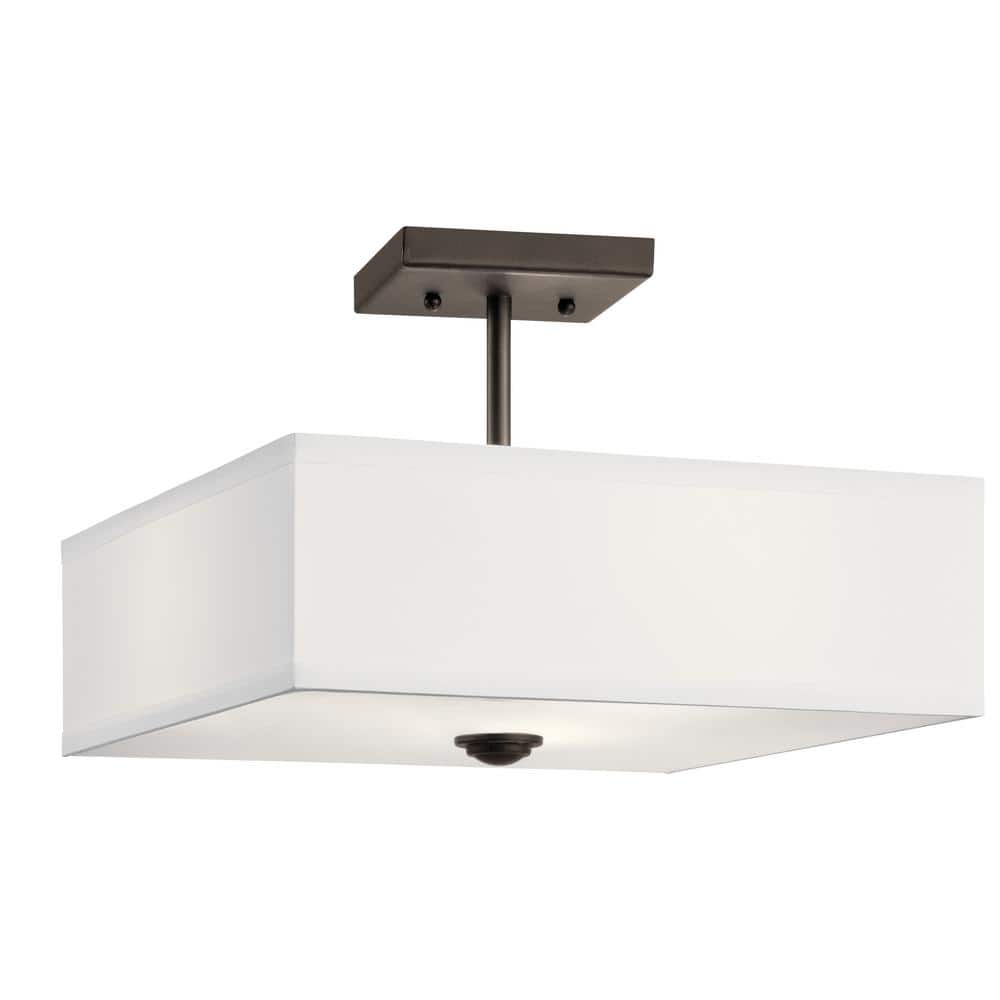 Olde Bronze Urban Elegance 14" Semi-Flush Mount Ceiling Light